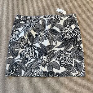 J. Crew Black and Cream Mini Skirt Casual Resort Wear